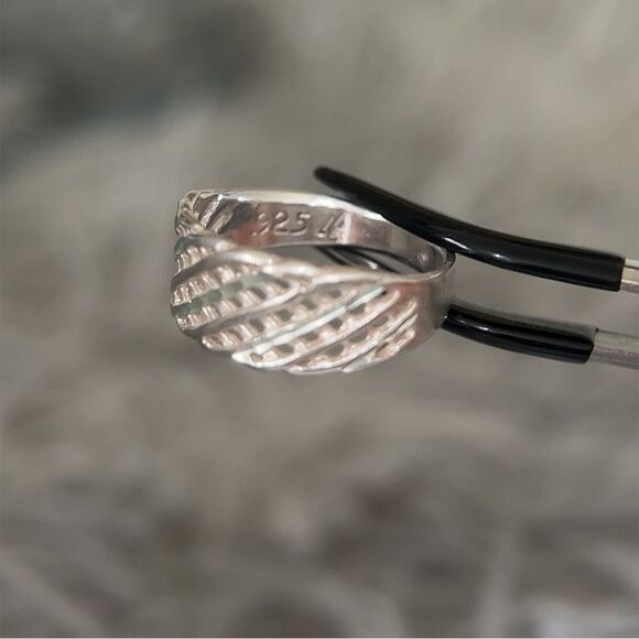 Sterling Silver 925 Basket Weave Ring - Picture 5 of 10